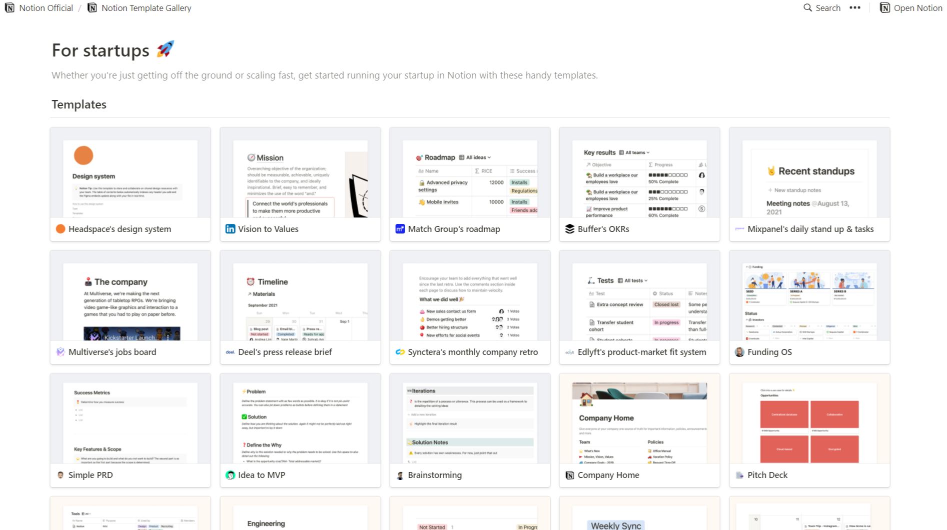 Bạn có thể tìm thấy hàng nghìn template mẫu từ thư viện template của Notion