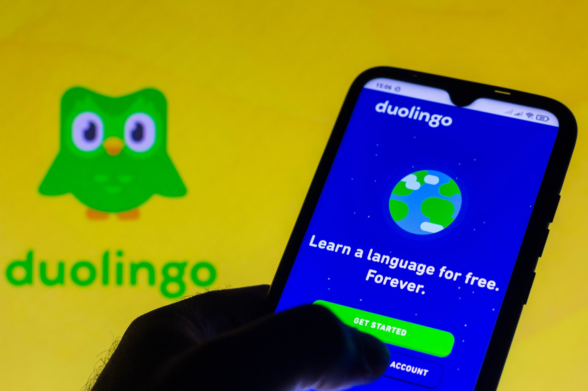 Duolingo is an American language-learning website and mobile app as well as a digital language proficiency assessment exam | Source Shutterstock