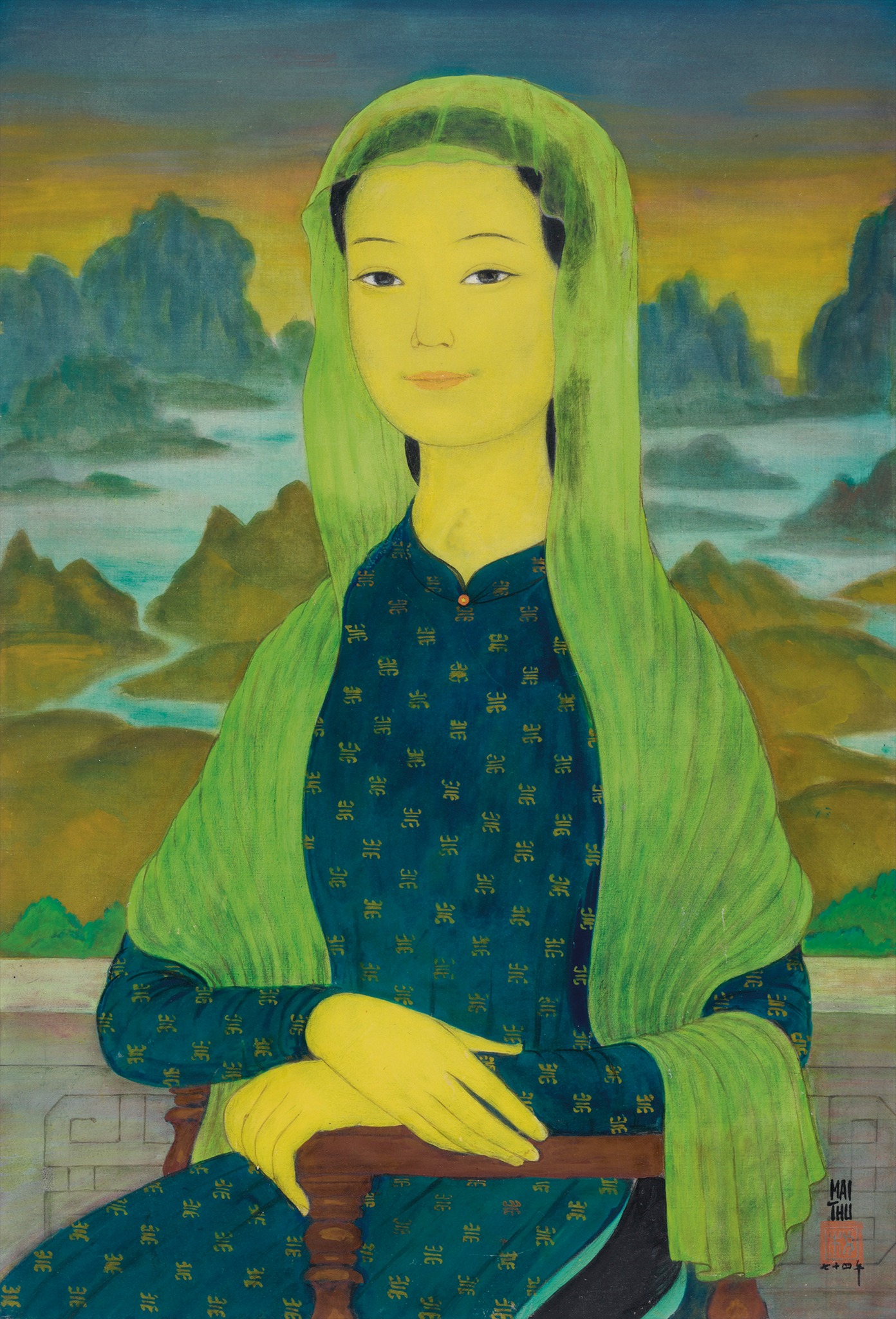 “Mona Lisa” Mai Trung Thứ 1974 | Nguồn Christies ldquoMona Lisardquo Mai Trung Thứ 1974