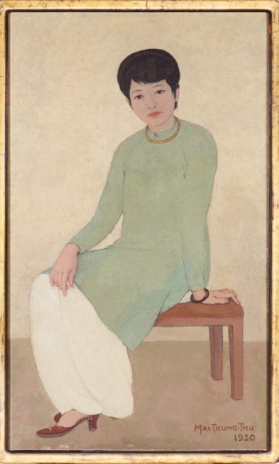 Bức “Chân dung cô Phượng” của Mai Trung Thứ từng trưng bày ở Paris năm 1931 được bán đấu giá 31 triệu USD tại Sotheby’s Hồng Kông năm 2021 – trở thành kiệt tác đắt giá nhất của mỹ thuật Việt Nam | Nguồn Sotheby’s Bức ldquoChacircn dung cocirc Phượngrdquo của Mai Trung Thứ