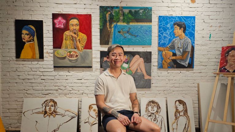 Thom Nguyen in his studio. | Photo by: @katfolio