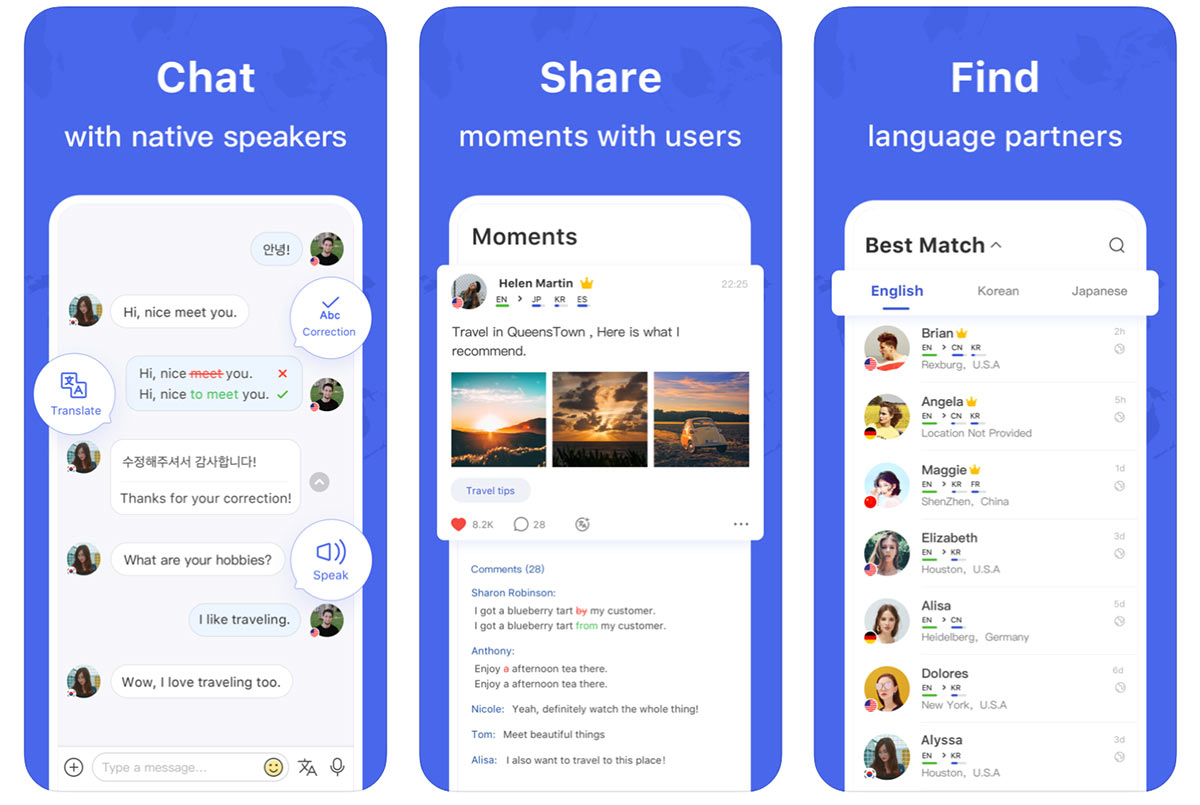 HelloTalk cũng như một ứng dụng kết bạn để cùng học ngôn ngữ | Nguồn App Store Nguồn: App Store