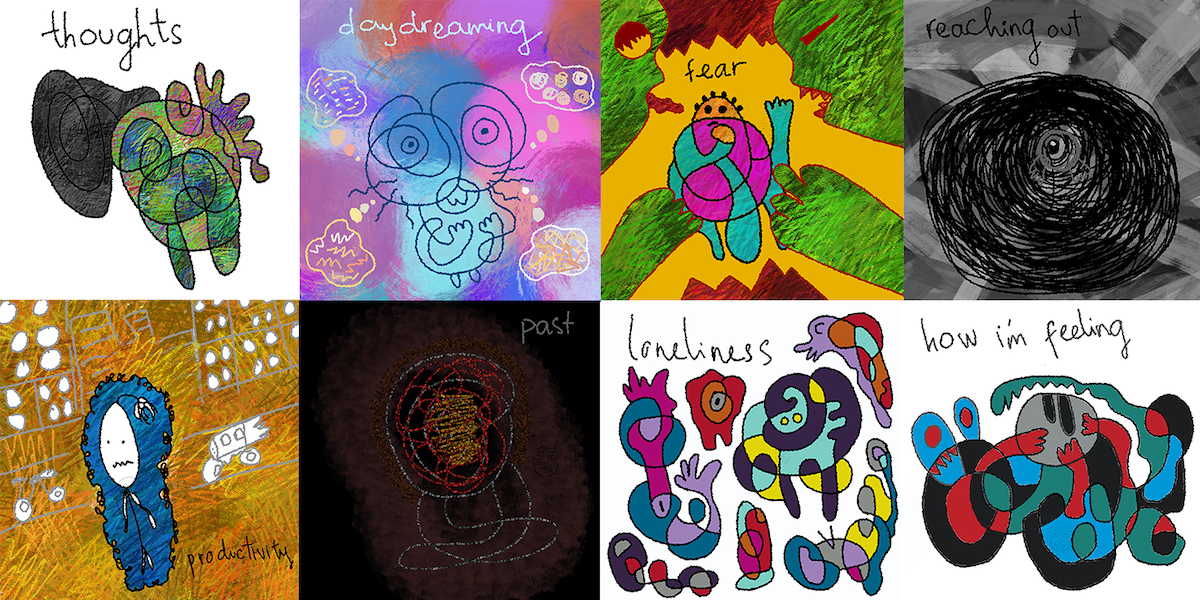 Some paintings of series “Thinktober 2019” Mental Health Awareness Month 2019 Some paintings of series “Thinktober 2019”, Mental Health Awareness Month, 2019