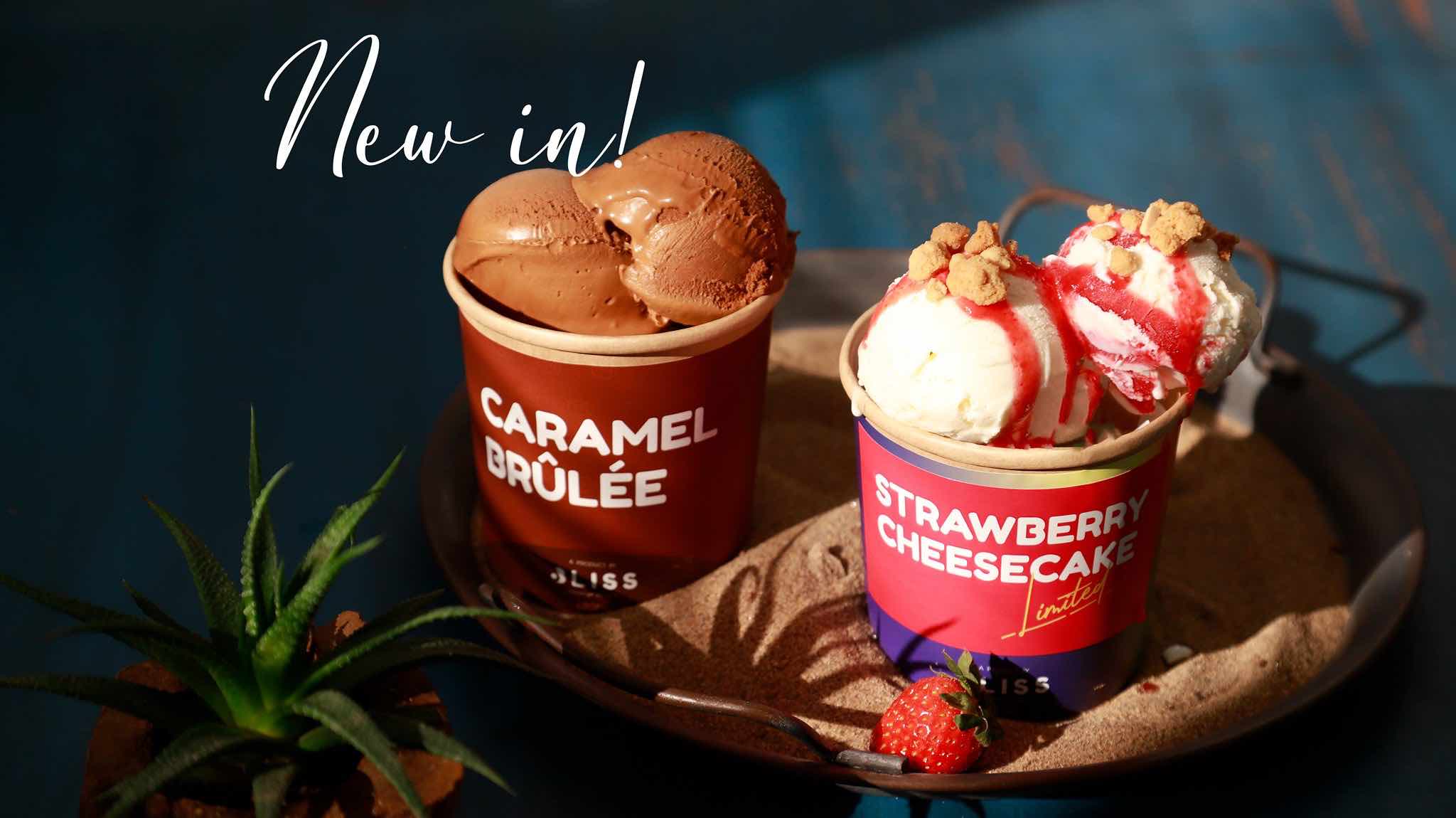 Một số vị kem giới hạn theo mùa của Bliss | Nguồn Bliss Premium Gelato Không cần đi xa với kem mát lạnh gõ cửa tận nhà