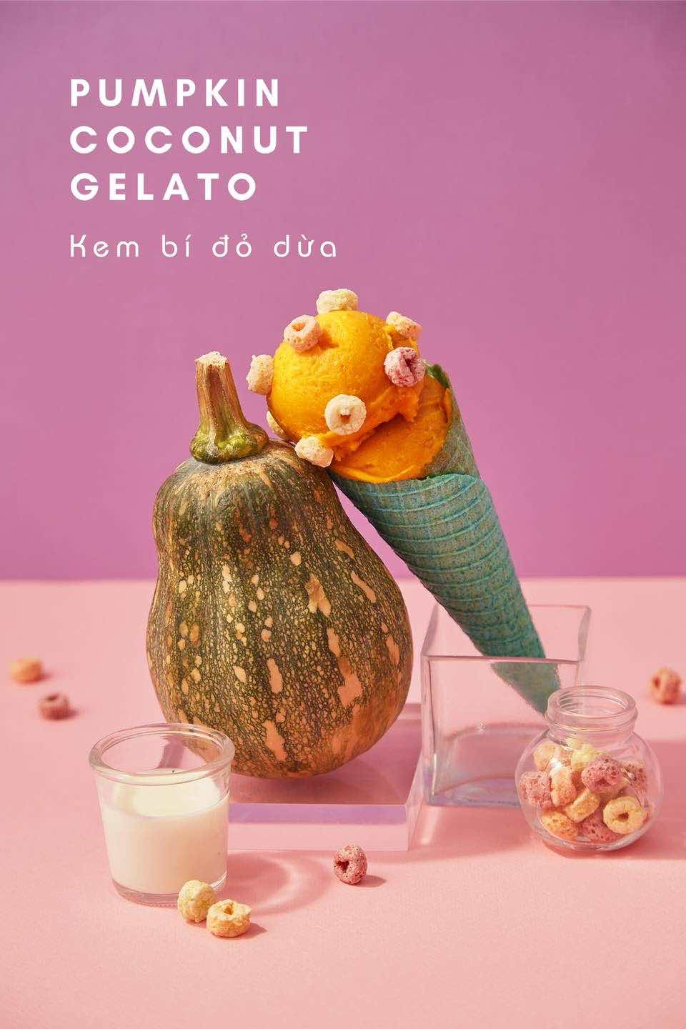 Vị kem bí đỏ dừa bắt mắt của bố đường | Nguồn Sugar daddy gelato kem vietcetera