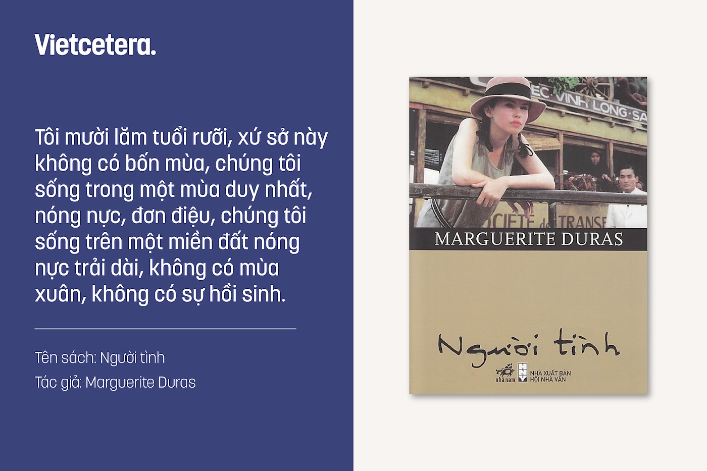 Người tình - Marguerite Duras | Nguồn Thiết kế bởi Trung Nguyễn cho Vietcetera Saacutech Người tigravenh