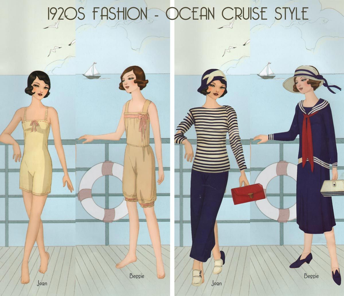 Cruise Collection ban đầu ra đời để phục vụ chuyến đi của giới thượng lưu | Nguồn Pinterest Cruise Collection