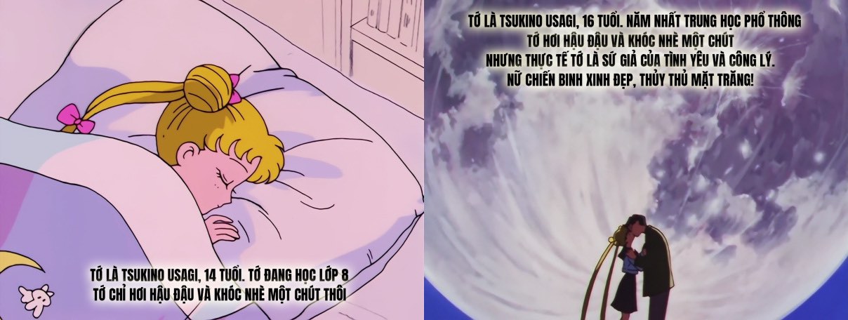 Sự thay đổi của Usagi | Nguồn Sailor Moon Vietnam titlesailor moon Sailor moon