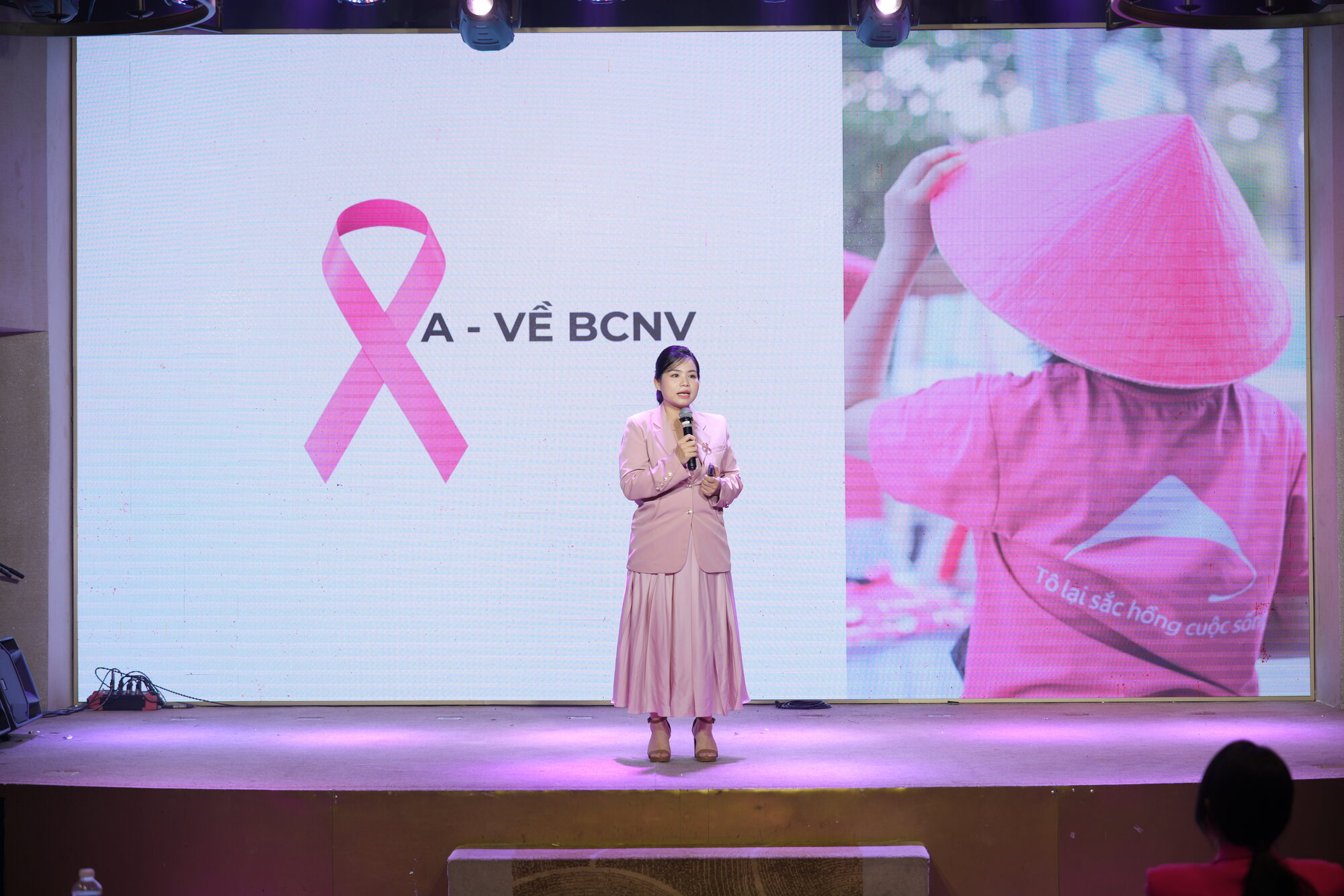 Chị Đinh Thị Thu Hoài - Giám đốc đối ngoại và gây quỹ của Mạng lưới Ung thư vú Việt Nam BCNV | Nguồn BCNV