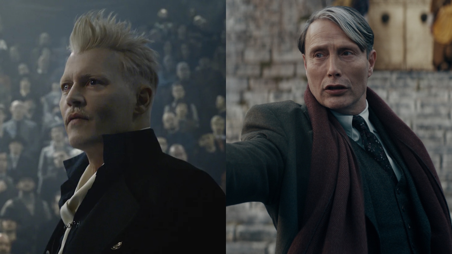 Johnny Depp trái và Mads Mikkelsen phải trong loạt phim Fantastic Beasts | Nguồn Warner Bros Pictures Johnny Depp traacutei vagrave Mads Mikkelsen phải trong loạt phim Fantastic Beasts Nguồn Warner Bros Pictures
