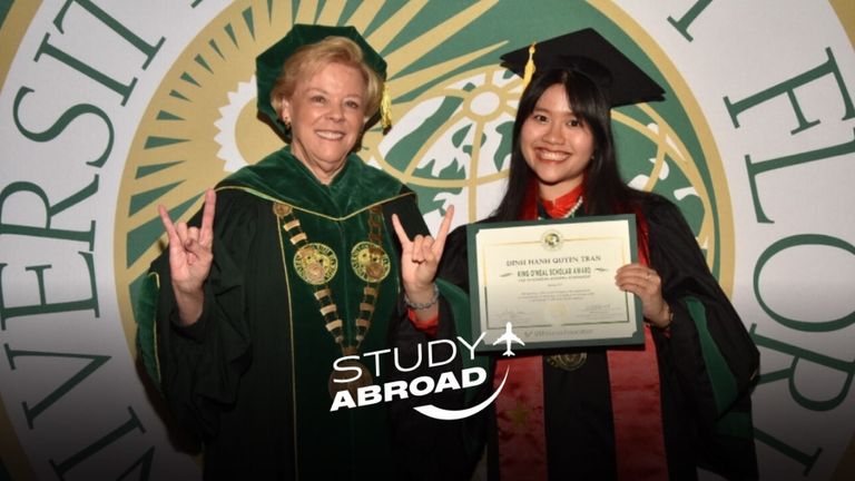 Quyen Tran during her graduation ceremony at USF. | Source: Quyen Tran.