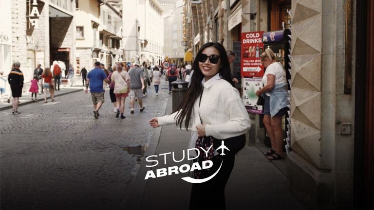 Annie exploring Amsterdam's city centre. | Source: Annie Pham.