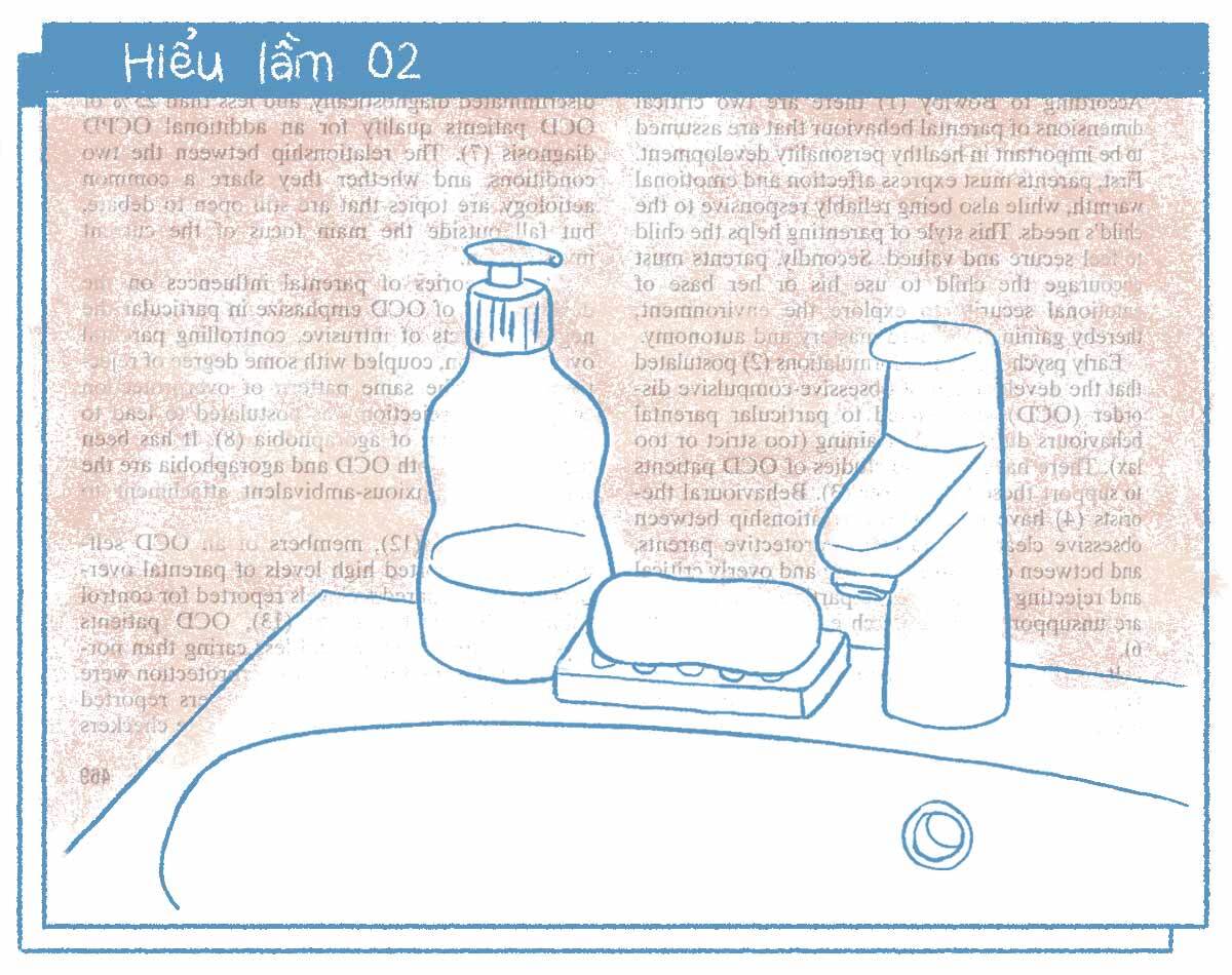 Sợ vi khuẩn chỉ là một trong số các suy nghĩ ám ảnh thường gặp của OCD Sợ vi khuẩn chỉ là một trong số các suy nghĩ ám ảnh thường gặp của OCD