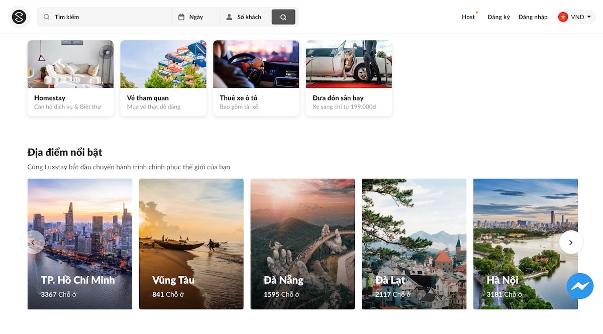 Website của Luxstay Website của Luxstay
