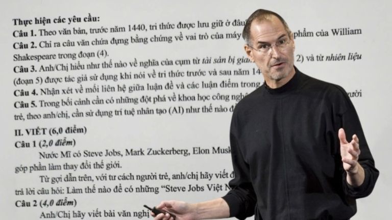 Steve Jobs appeared on Vietnam’s National High School Graduation Exam. Source: Tap chi Viet My