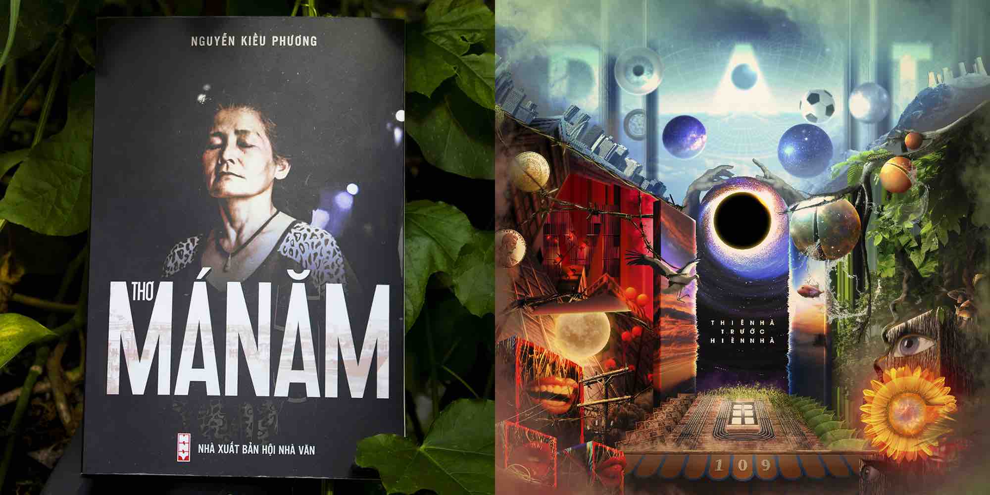 Thiết kế bìa sách cho tập thơ Má Năm NXB Hội Nhà Văn và artwork Thiên Hà Trước Hiên Nhà cho anh hai Datmaniac