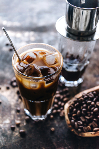 Vietnamese iced coffee made the Vietnamese way using a phin | Source Shutterstock