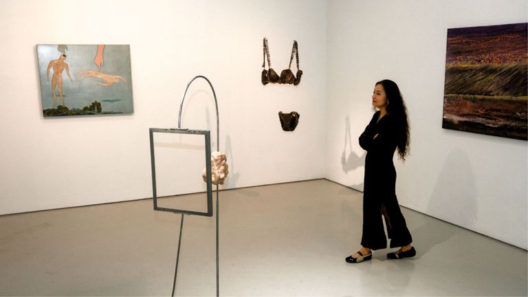 Curator Do Tuong Linh at Eli Klein gallery, New York. | Source: Tracy Dong