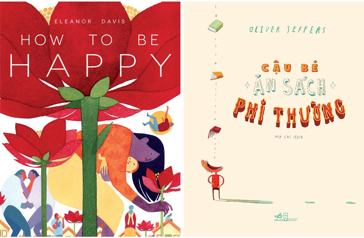 How to be happy - một tiểu thuyết hình ảnh của Eleanor Davis và Cậu bé ăn sách phi thường của Oliver Jeffers phát hành tại Việt Nam