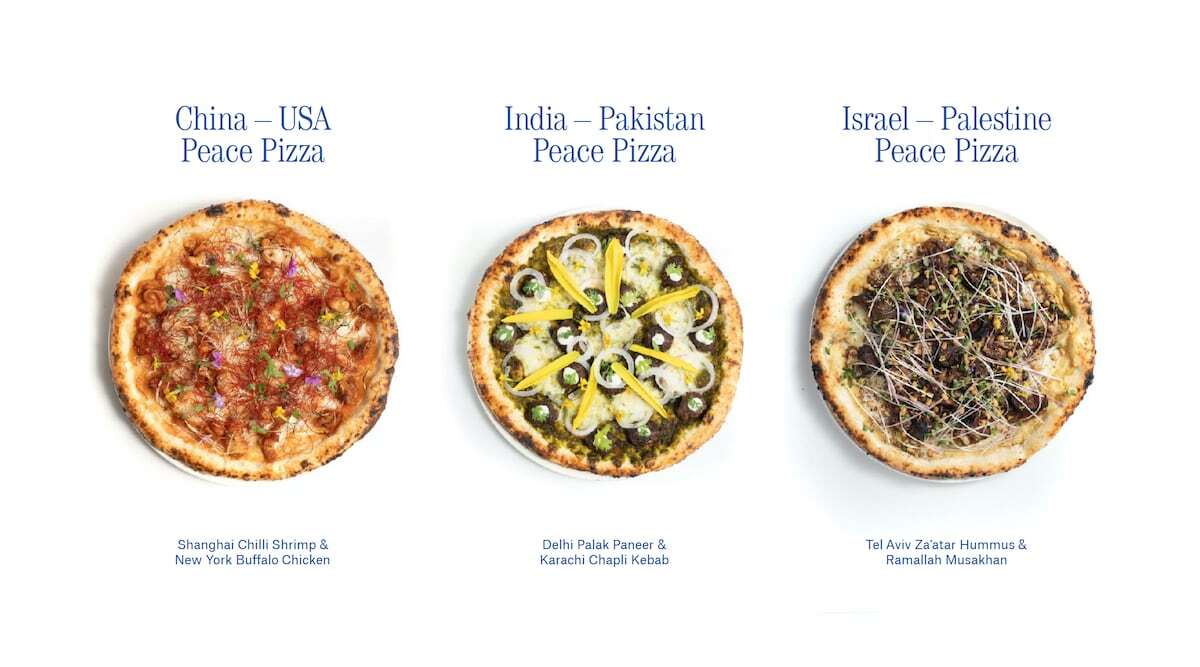 Pizza 4Ps and Ki Saigon came up with three recipes where the signature cooking ingredients of the nations with a history of conflict come together harmoniously India - Pakistan Israel - Palestine and China - USA | Source Pizza 4Ps Pizza 4Ps and Ki Saigon came up with three recipes where the signature cooking ingredients of the nations with a history of conflict come together harmoniously India Pakistan Israel Palestine and China USA Source Pizza 4Ps