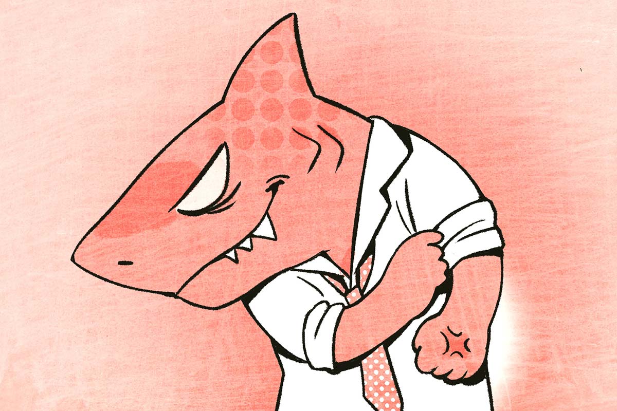 Cá mập bước vào xung đột với tâm thế “hoặc ta thắng hoặc ngươi thua” | Nguồn Bích Thủy @saltedevian cho Vietcetera