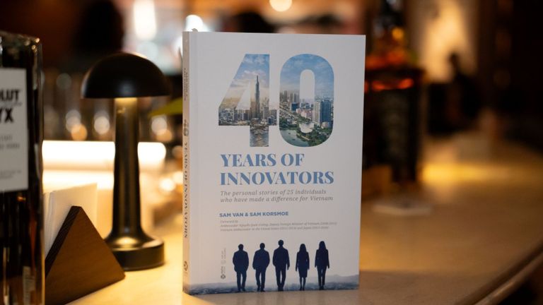 40 Years of Innovators - a book that argues Đổi Mới is best understood not as policy, but as people. | Nguồn: Mâm Mâm Eatery & Lounge