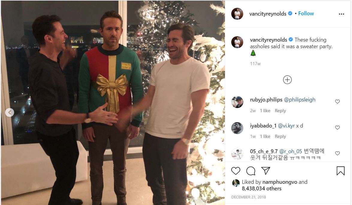 Nhìn tao có giống đang vui không| Nguồn vancityreynoldsInstagram insta