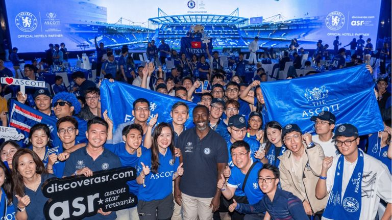 The Famous CFC Hanoi closed on 18 April 2026 as 350+ Chelsea fans and ASR members joined Jimmy Floyd Hasselbaink at Ascott Tay Ho Hanoi for A Night with the Blues. | Source: The Famous CFC Hanoi