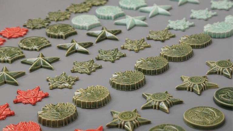 Porcelain Medals (2018), Bui Cong Khanh. | Source: Eli Klein Gallery