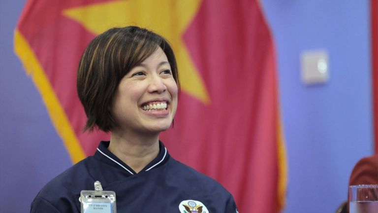 Christine Ha as the Arts Ambassador for the program "Chef Christine Ha in Vietnam" | Source: Báo Ảnh Việt Nam