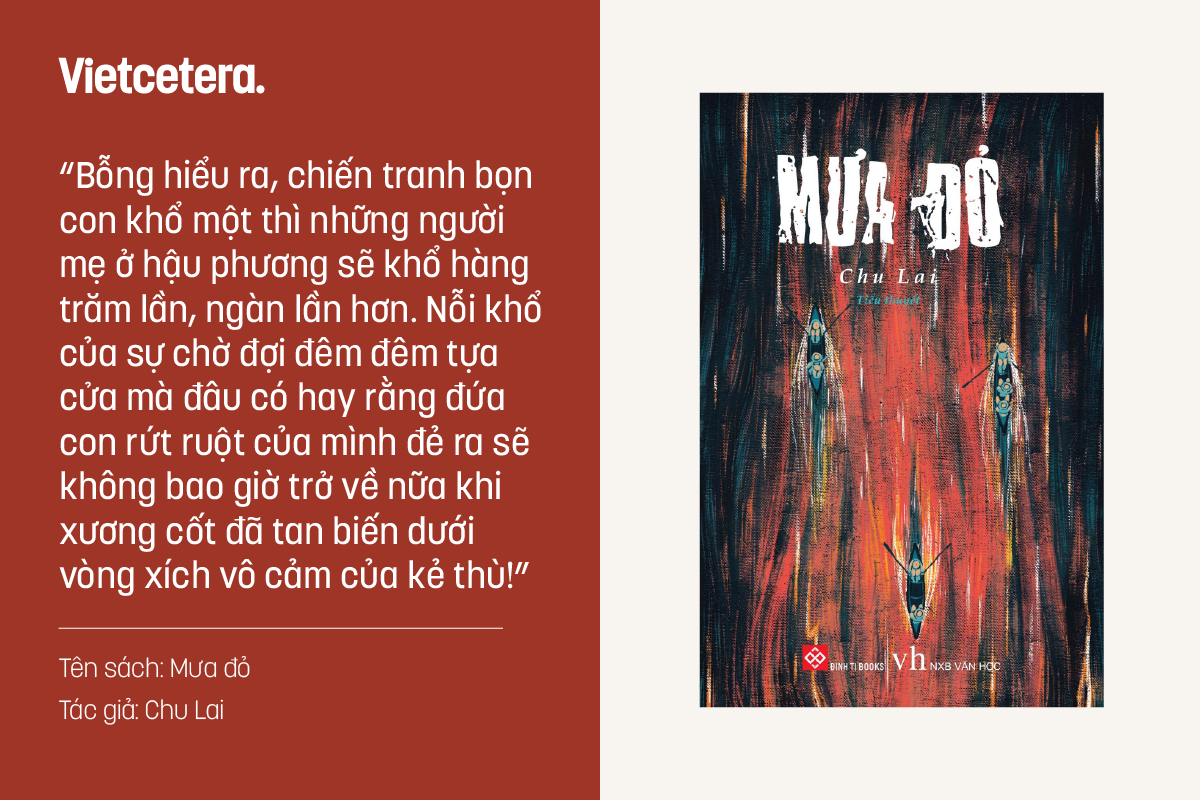 Mưa đỏ - Chu Lai | Nguồn Thiết kế bởi Trung Nguyễn cho Vietcetera Mưa đỏ Chu Lai
