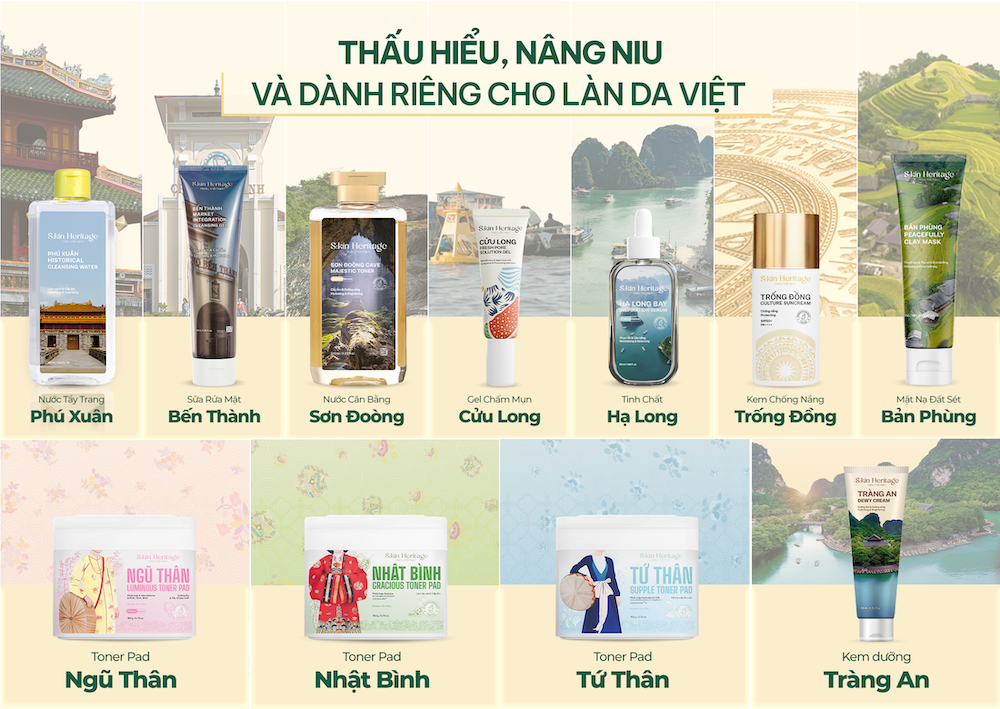 Các sản phẩm của Skin Heritage được phát triển dựa trên sự thấu hiểu nâng niu và dành riêng cho làn da Việt | Nguồn Skin Heritage