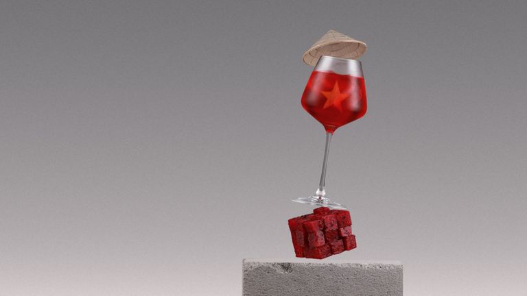 Rượu Làng Red Dragon Fruit. | Source: Hoàng Huy Photographer