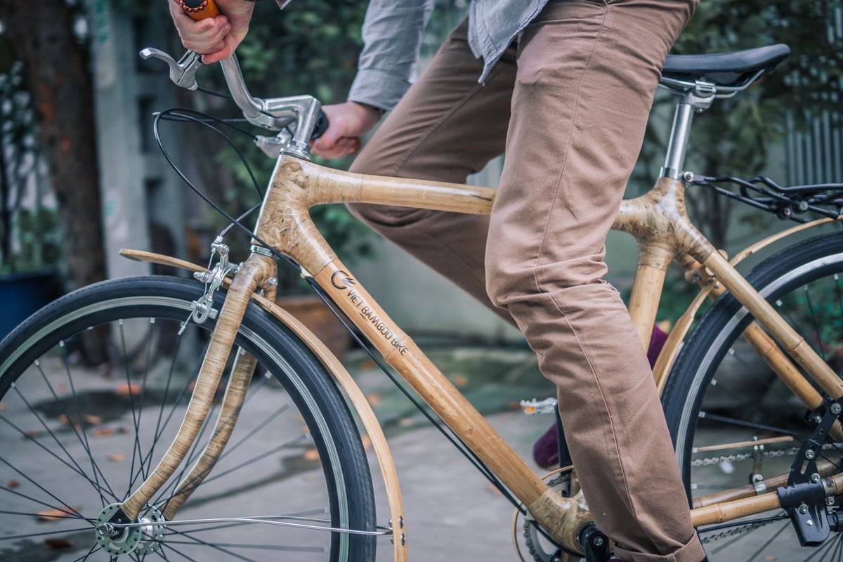 Viet bamboo shop bike