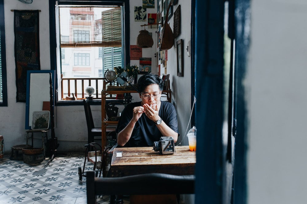 Ngot’s lead singer Vu Dinh Trong Thang back in his home city of Hanoi at Quan Cam cafe in Sixty Square Ngots Lead Singer Vu Dinh Trong Thang On How To Be Normal0