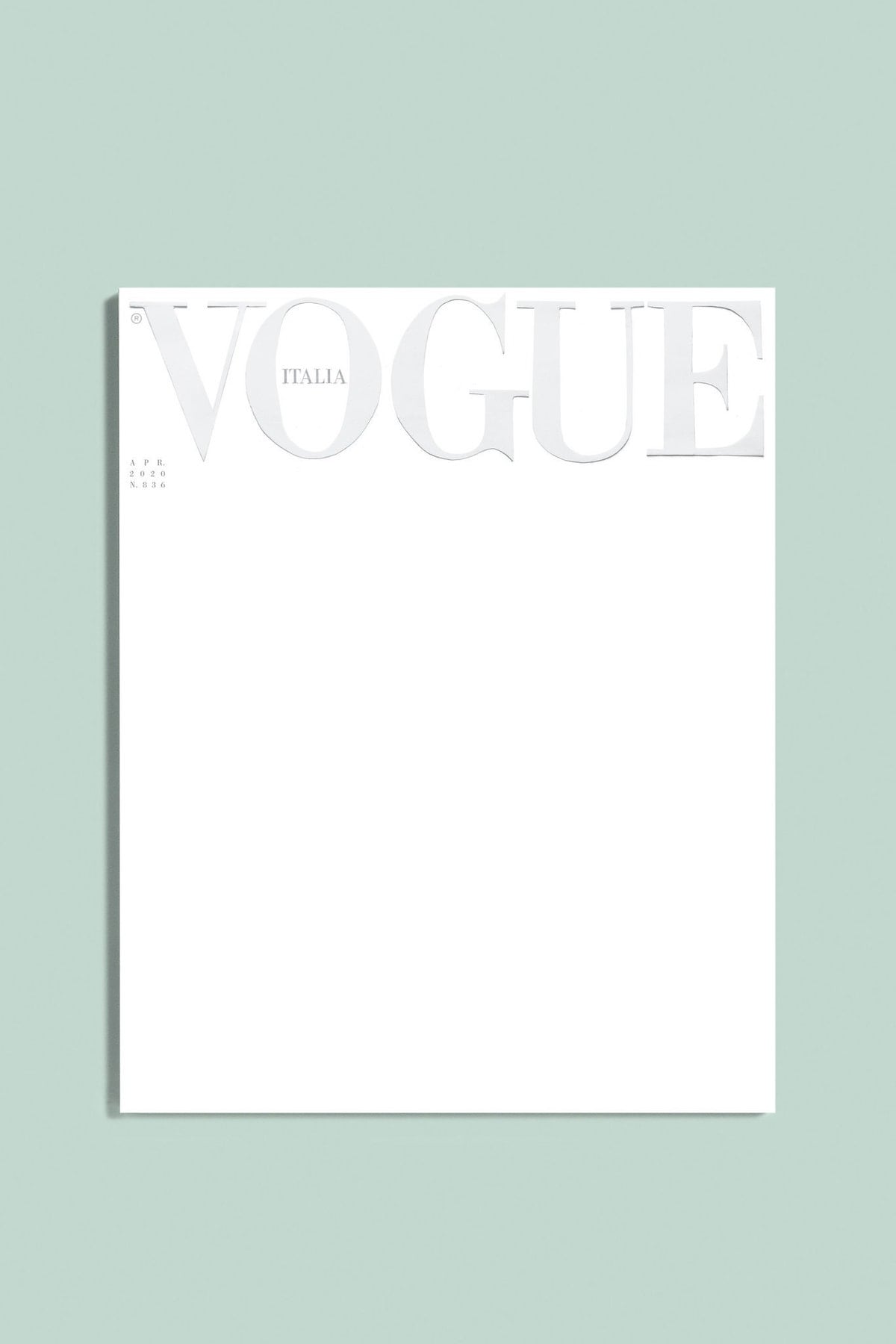 Trang bìa trắng của Vogue Italia Trang bìa trắng của Vogue Italia